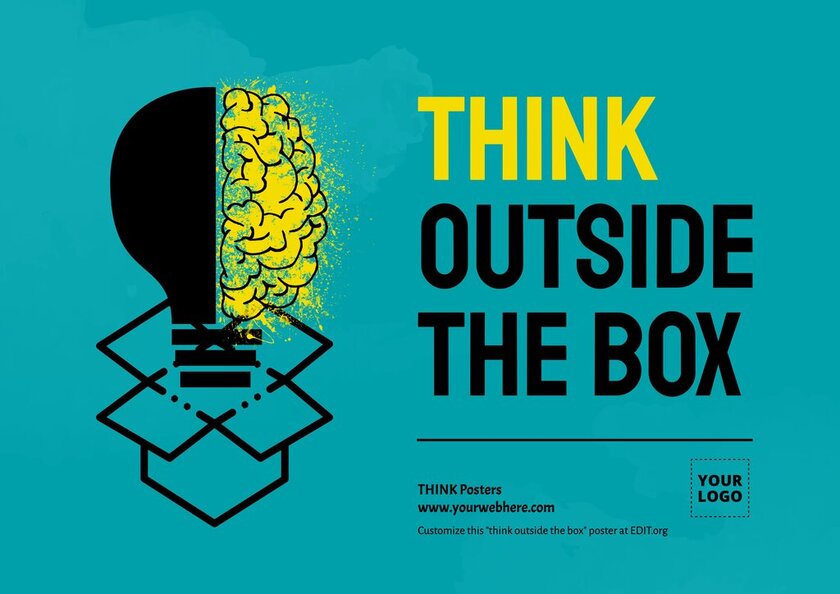 Free printable think out of the box poster
