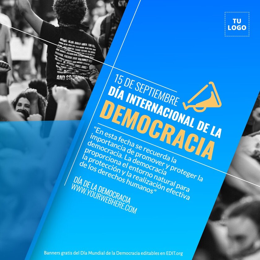 Banners gratis del Día de la Democracia