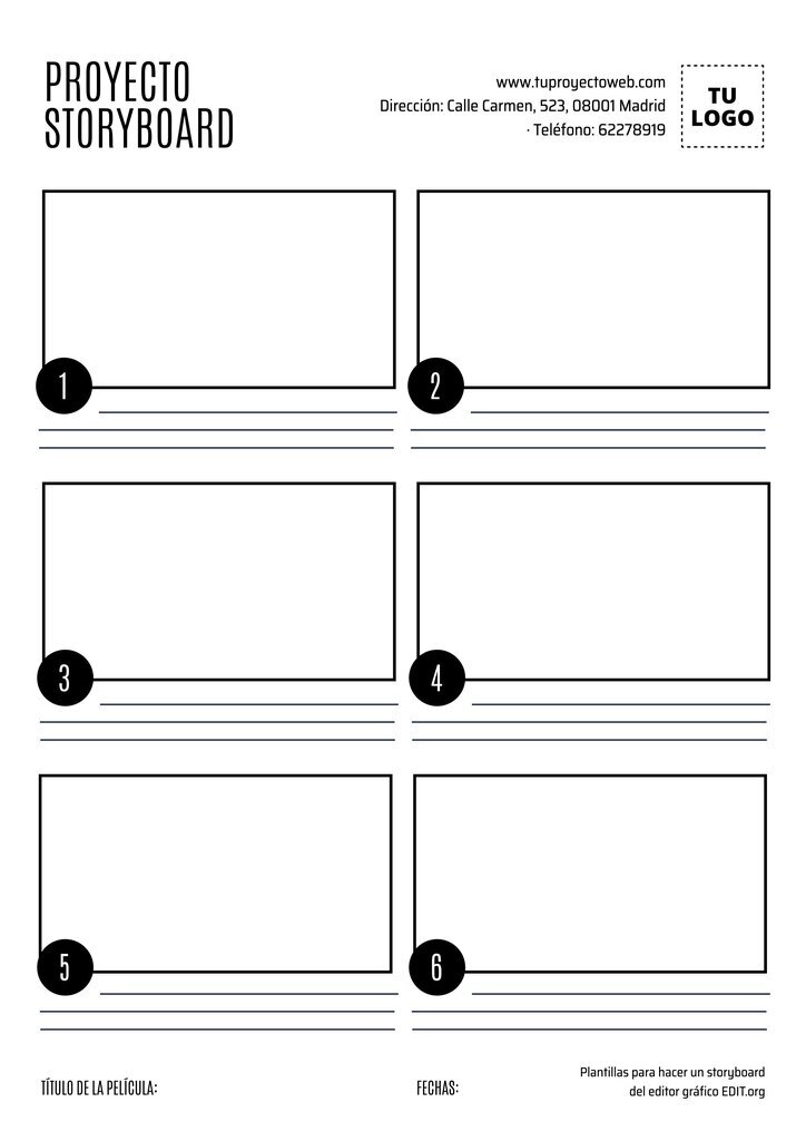 Modelos de storyboard gratuitos, imprimíveis e personalizáveis
