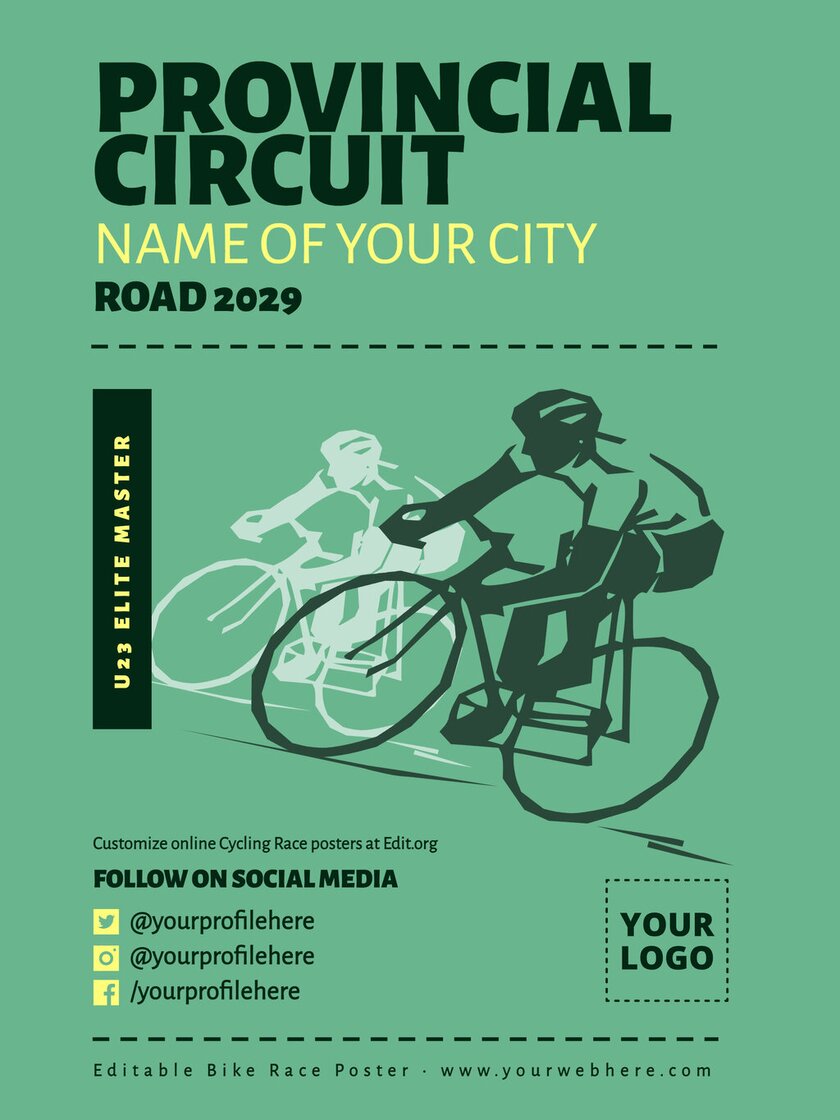 Printable Cycling event flyer template online