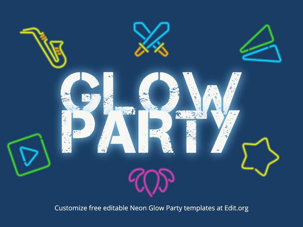 Glow Party Flyer Templates to Customize