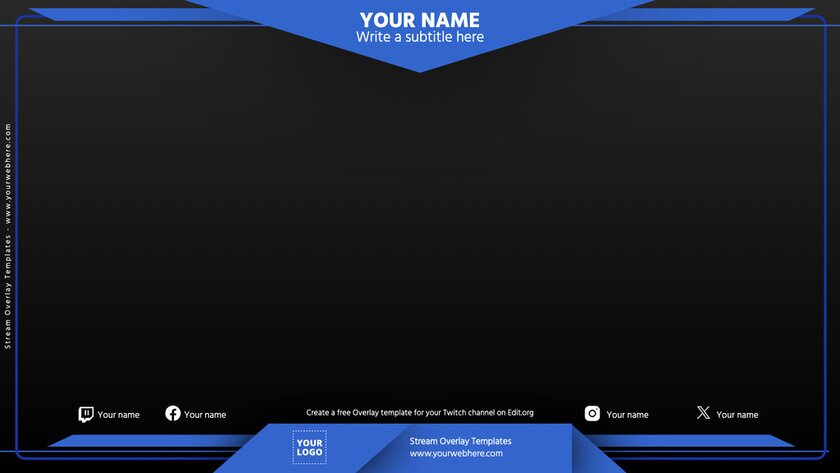 Free and customizable Twitch overlay templates