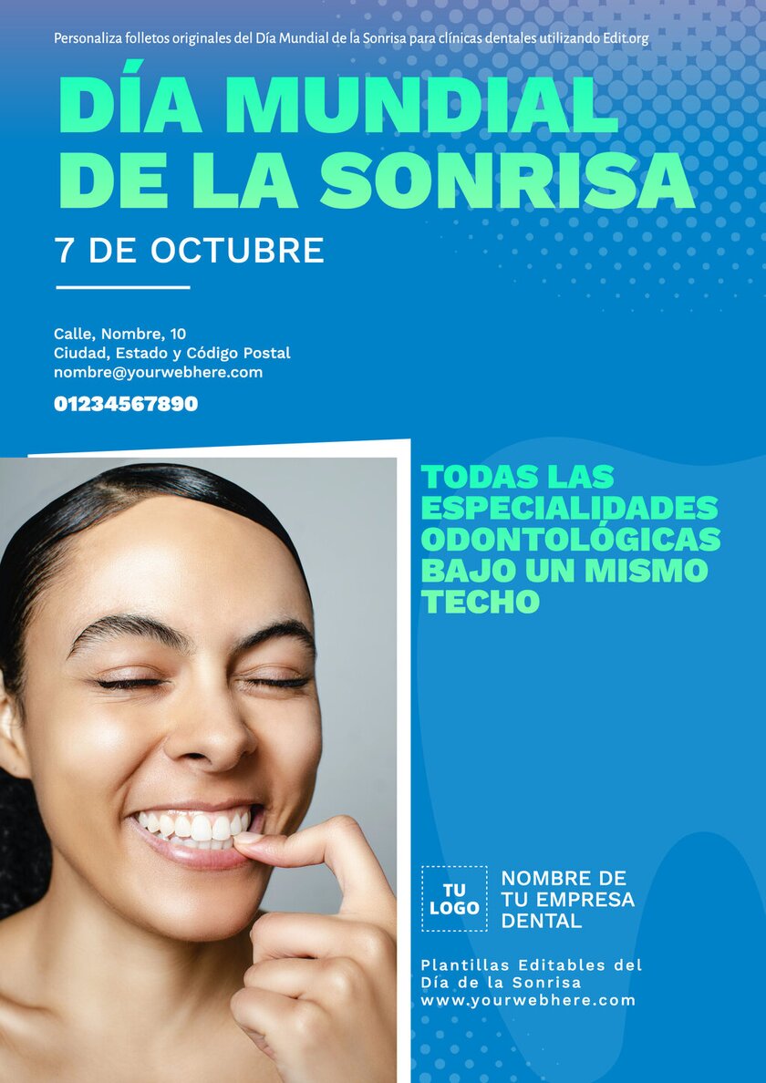 Carteles del Día Mundial de la Sonrisa para dentistas