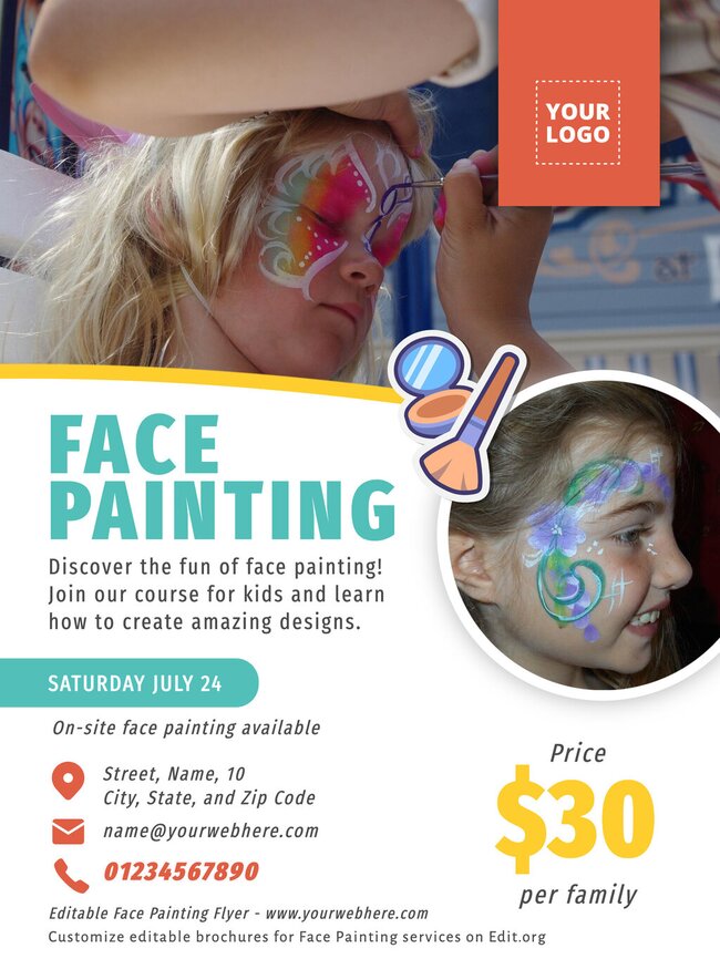 Face Paint Poster Templates Online