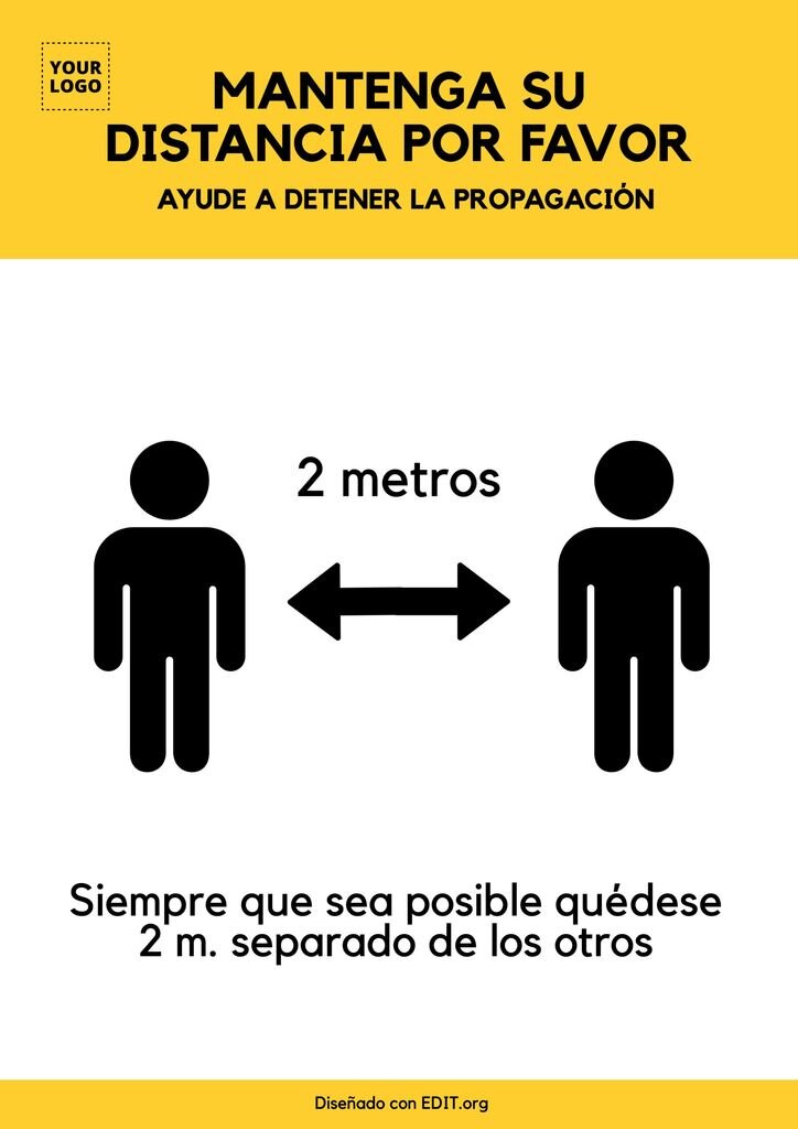 Plantilla gratis de distancia social Coronavirus