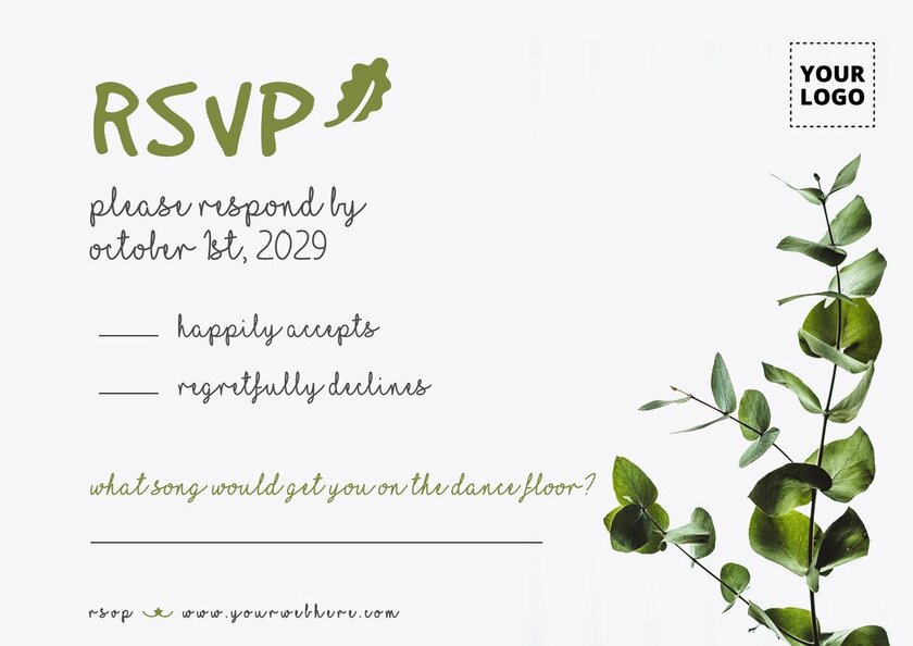 Printable rsvp cards customizable online