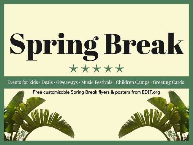 Custom Spring Break Flyer Templates