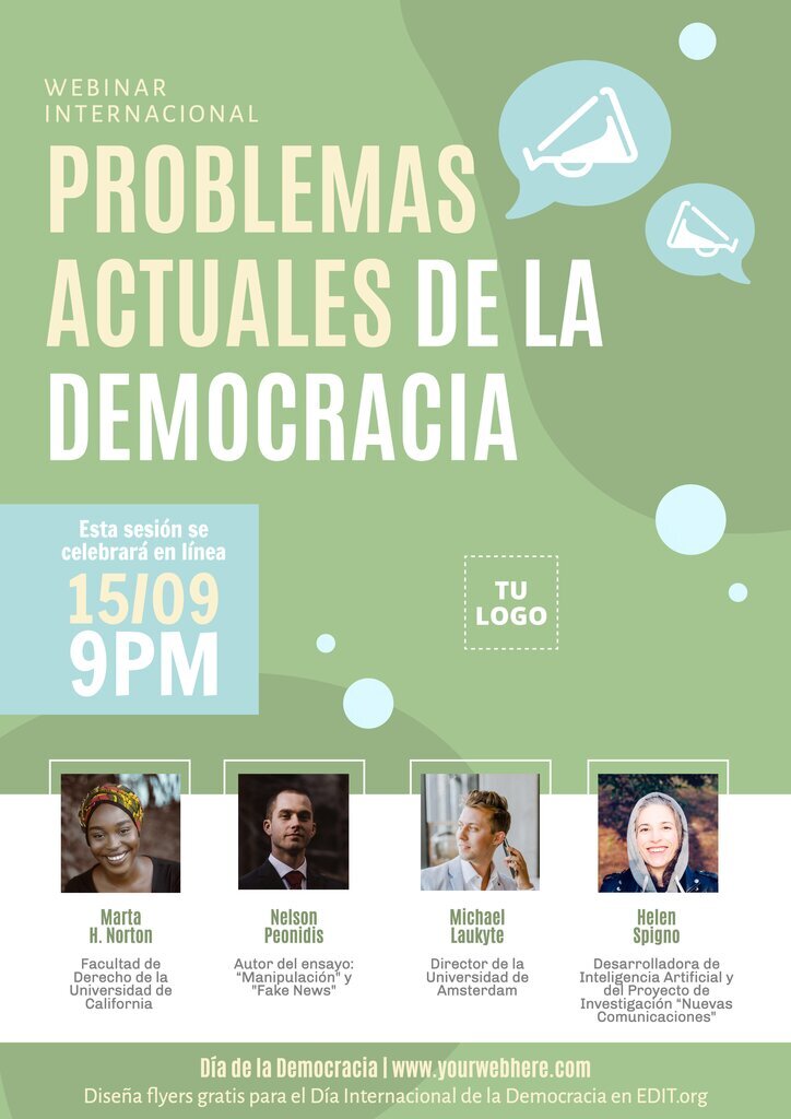 Flyer del Día de la Democracia para imprimir