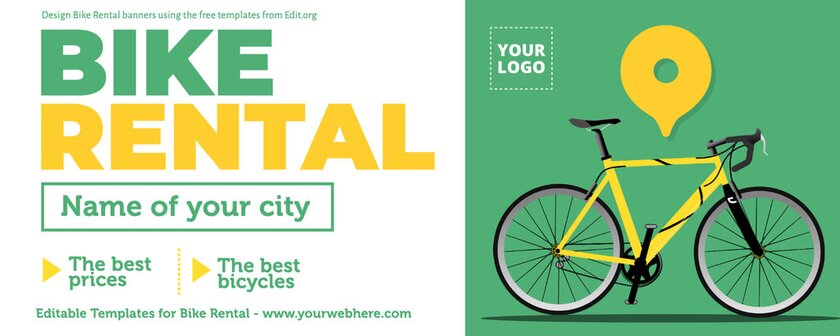 Customizable ad template for electric bike hire
