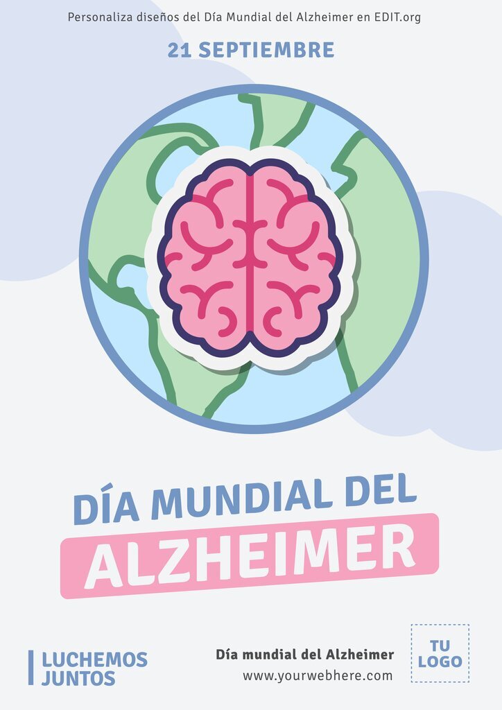 Plantillas personalizables del Día Mundial contra el Alzheimer