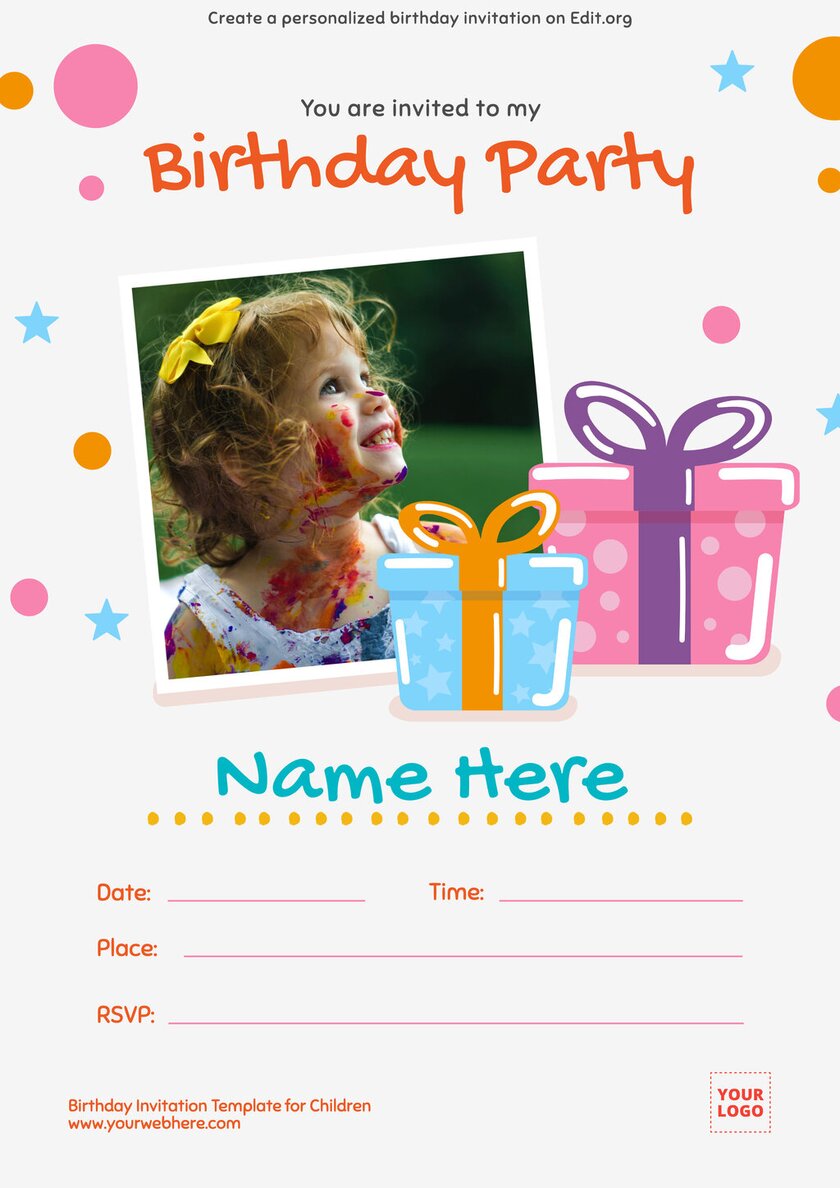 Online birthday invitations maker with free templates