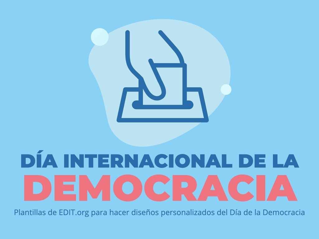 Diseños del Día Internacional de la Democracia editables