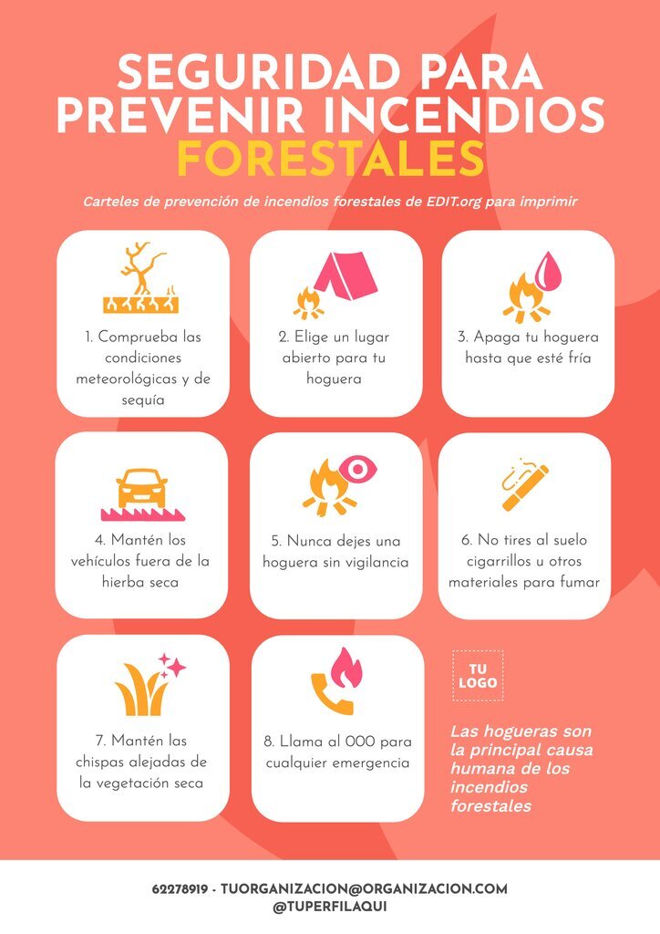 Carteles gratis de incendios forestales